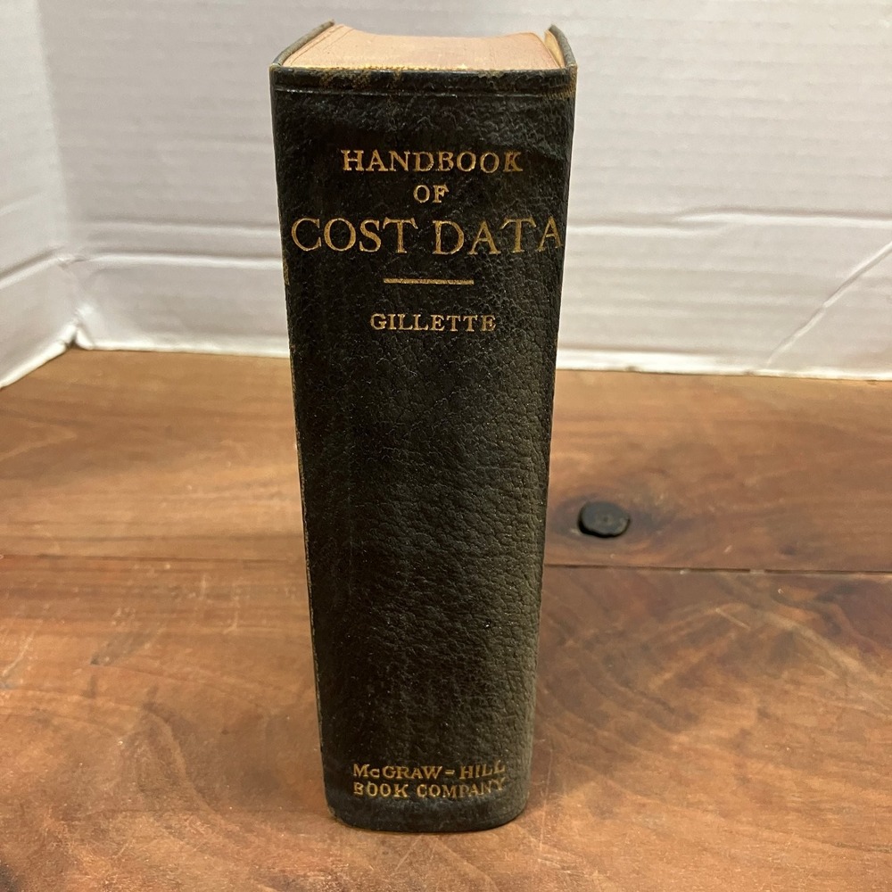 Handbook of Cost Data Gillette 1918 Second Edition Engineering McGraw-Hill